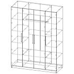 Распашной шкаф Вилета 4 (1800*2400*700)