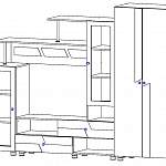 Схема сборки Гостиная стенка Марта-7 со шкафом BMS
