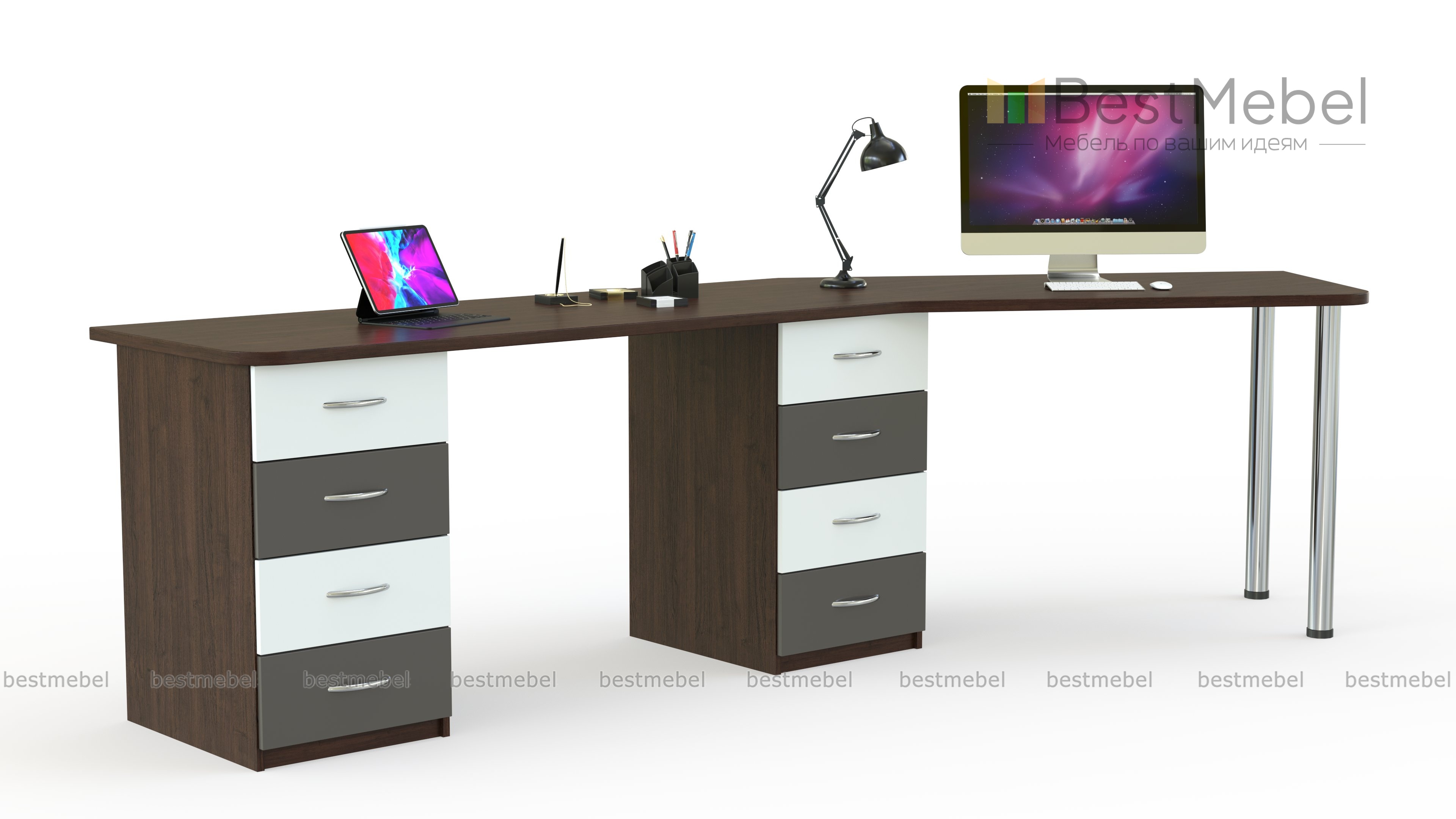 Письменный стол для двоих Виктория 27 BMS