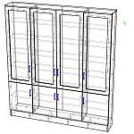 Шкаф книжный Колин 17 BMS