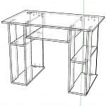 Чертеж Компьютерный стол Лестер-14 BMS