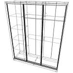 Шкаф-купе Ультра 3 BMS (Белье - Платье (станд. 3))