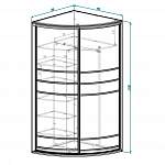 Чертеж Радиусный шкаф купе Рада-6 BMS