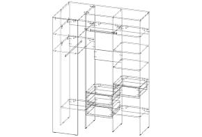 Гардеробная угловая Страйп 3  (1600х2300х900)
