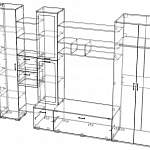 Чертеж Стенка для гостиной Евро BMS
