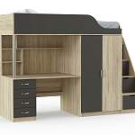 Кровать-чердак с рабочей зоной Мираж К7-4 BMS - Фото 2