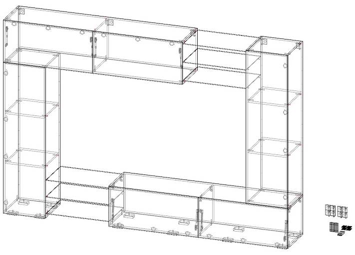 Стенка Мираж (2700х1850х400)
