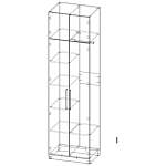 Распашной шкаф Вилета 5 (700*2500*500)