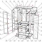 Чертеж Шкаф распашной Класс 4.3 BMS