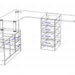 Чертеж Письменный стол для двоих Нико 87 BMS