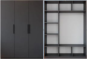 Распашной шкаф Вилета 3 (1100*2400*600) (1100х2400х600)