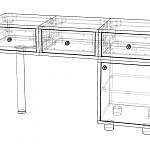Чертеж Туалетный столик Ноче СТ-11 BMS