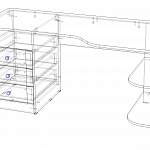 Схема сборки Письменный стол Калипсо BMS
