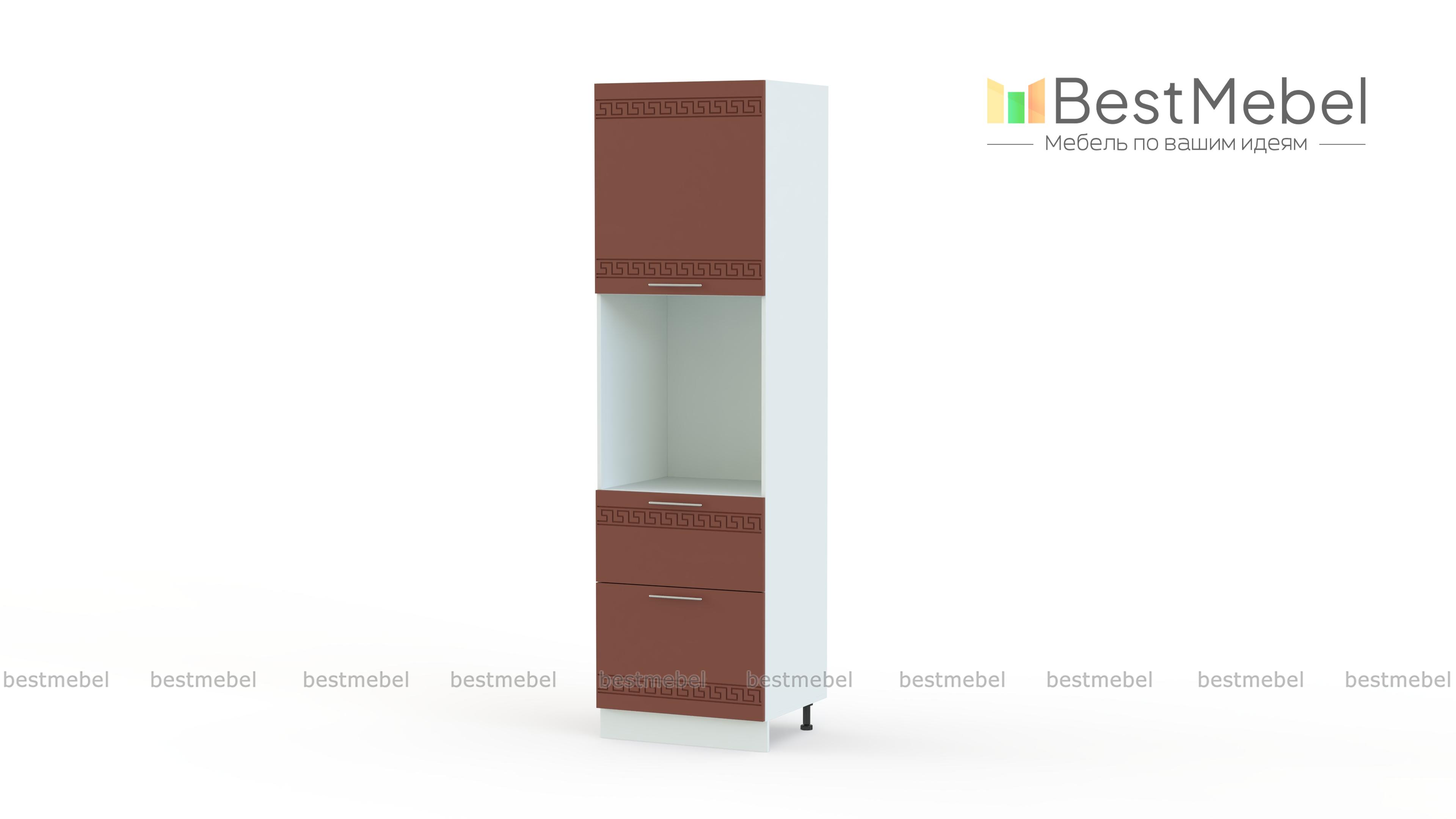 Шкаф-пенал с нишей 2 ящика Греция BMS - Фото