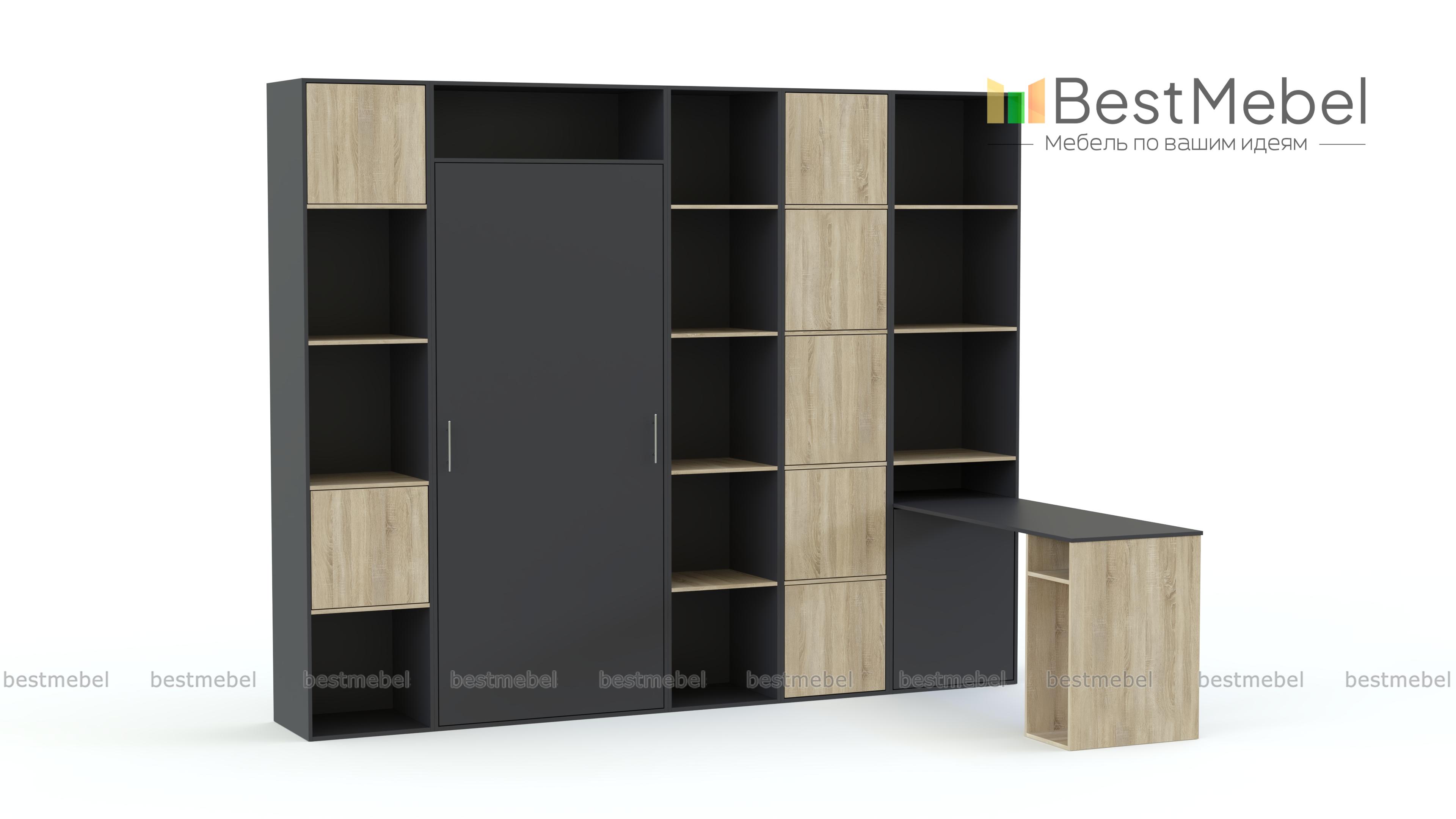 Шкаф-кровать трансформер Меган 121 BMS - Фото