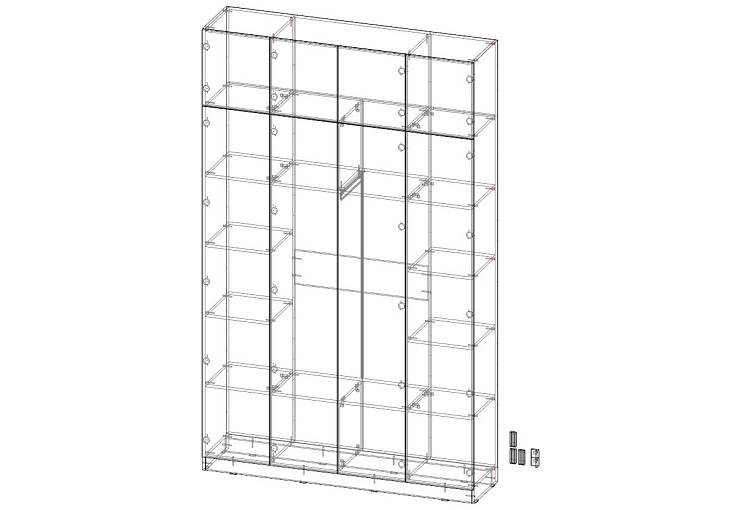 Шкаф распашной Ангард 31 (1600*2600*400)