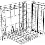 Чертеж Шкаф-кровать с диваном Марио 37 BMS