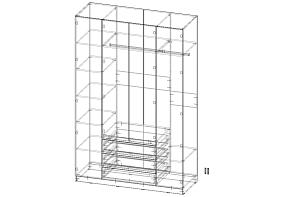 Распашной шкаф Вилета 4 с ящиками  (1600х2450х600)