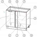 Схема сборки Шкаф нижний угловой Vento 9 BMS
