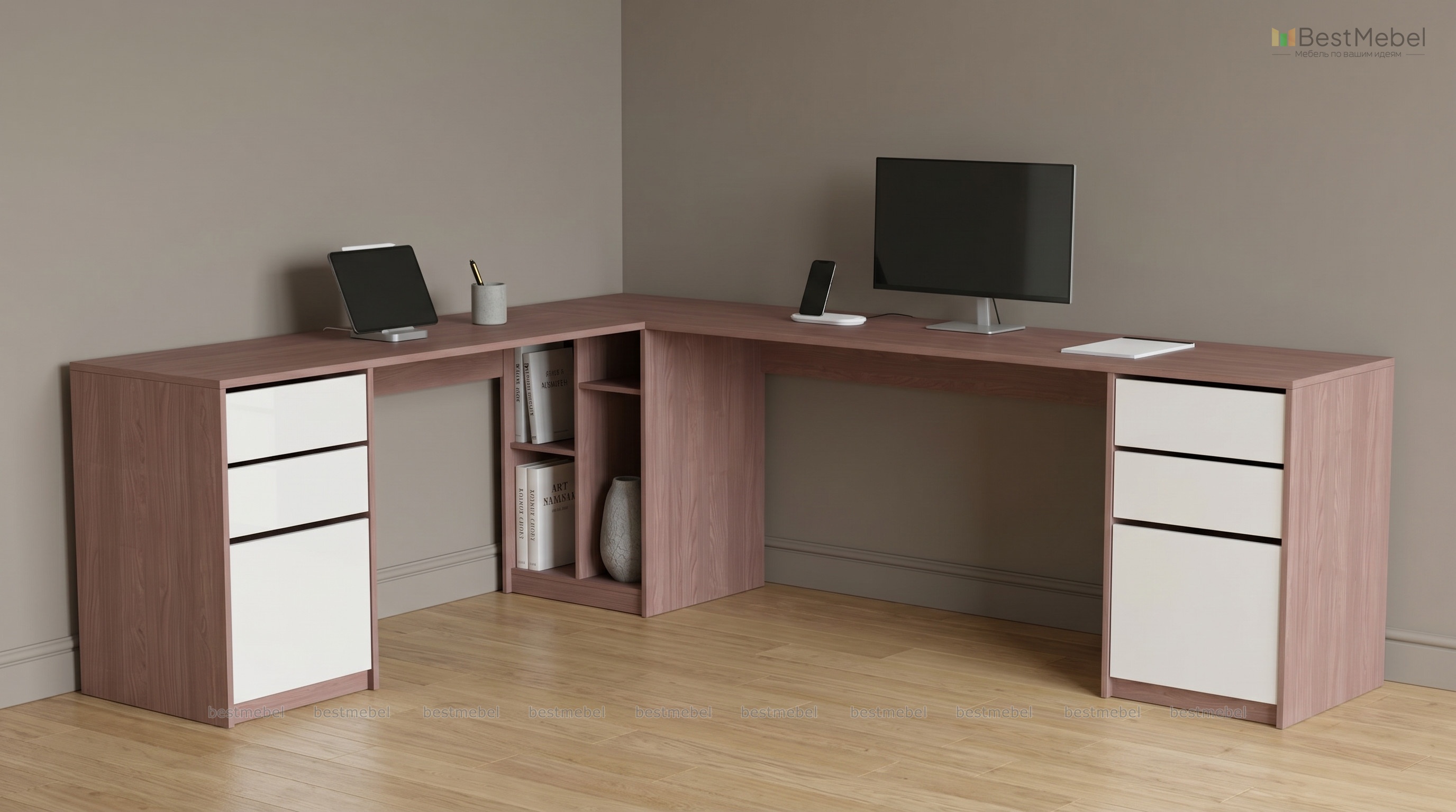 Письменный стол для двоих Дублин 93 BMS